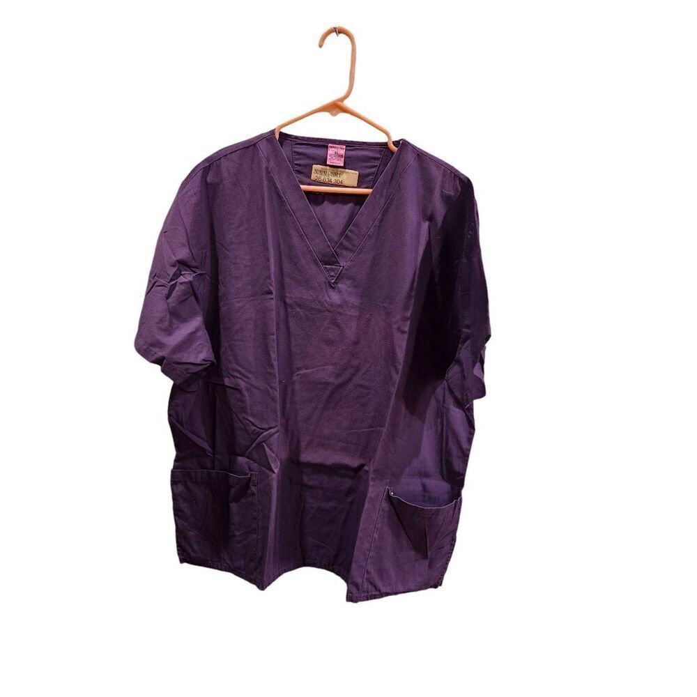 Fashion Seal womens XL scrub top item #294 purple sangria